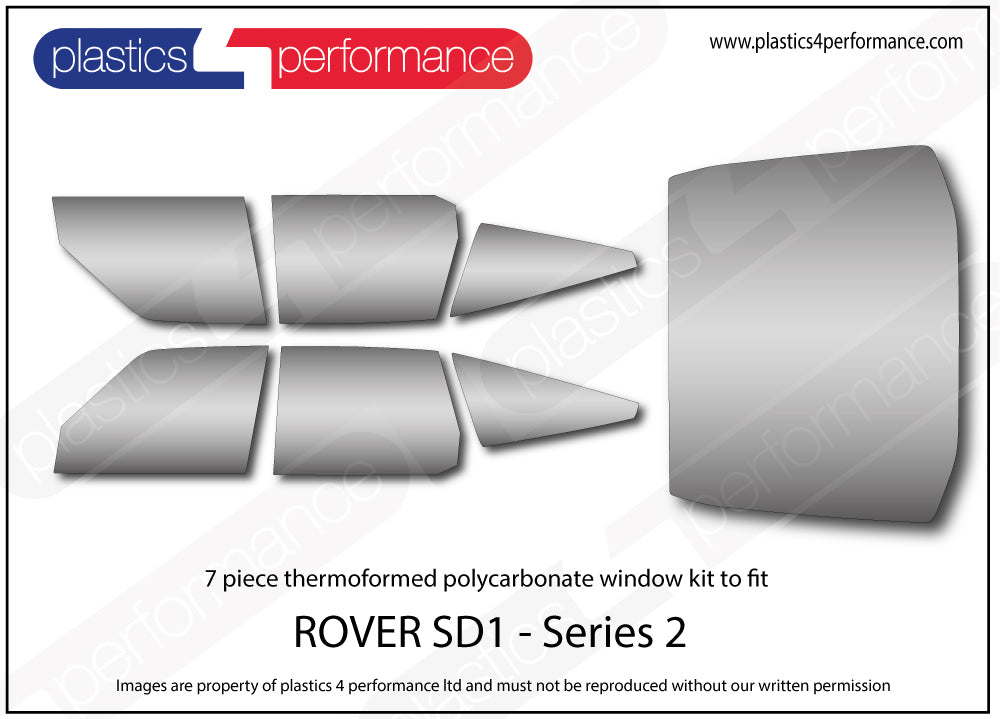 Vetri in Policarbonato per Rover SD1 (Serie 2)