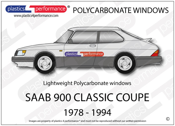 Vetri in Policarbonato per Saab 900 Classic 3 Porte Coupé