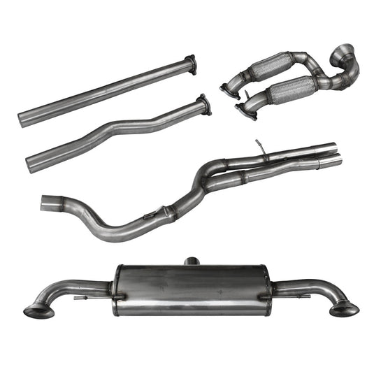 Scarico Inoxcar Tubo Sostituzione Catalizzatore (1° catalizzatore) + (2° catalizzatore) + Silenziatore Terminale D+S AUD