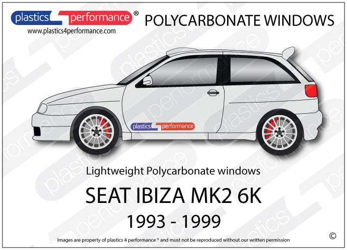 Vetri in Policarbonato per Seat Ibiza MK2 6K