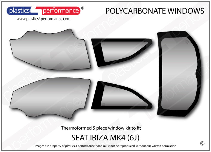 Vetri in Policarbonato per Seat Ibiza MK4 6J