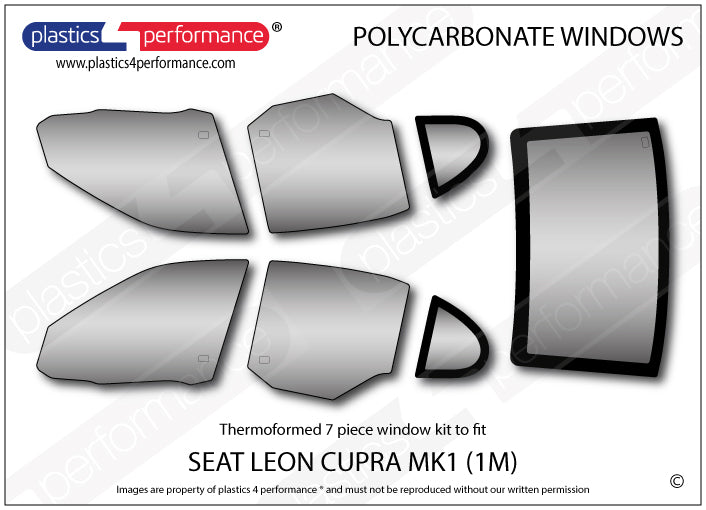 Carica immagine in Galleria Viewer, Vetri in Policarbonato per Seat Leon MK1 1M
