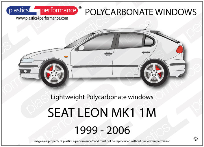 Carica immagine in Galleria Viewer, Vetri in Policarbonato per Seat Leon MK1 1M
