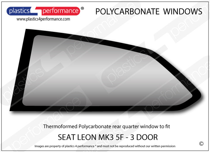 Vetri in Policarbonato per Seat Leon MK3 5F 3 Porte
