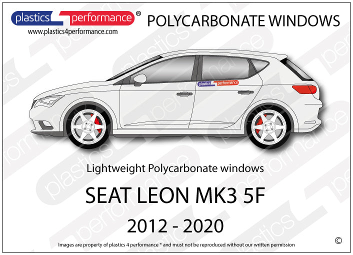 Carica immagine in Galleria Viewer, Vetri in Policarbonato per Seat Leon MK3 5F 5 Porte
