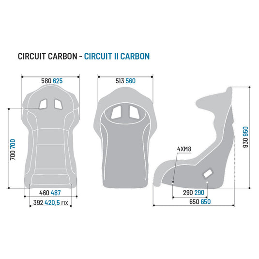 Sedile Sparco Circuit Carbon più leggero