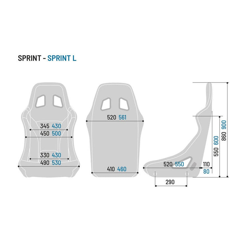 Carica immagine in Galleria Viewer, Sedile SPARCO SPRINT+ Taglia L tubolare FIA
