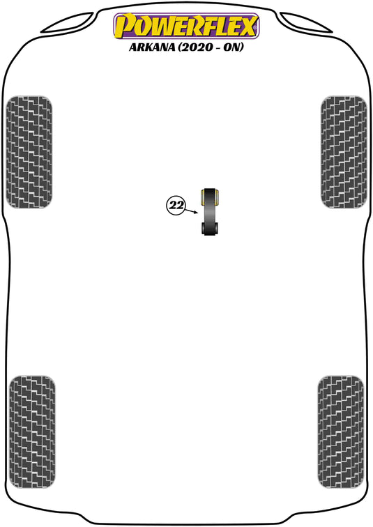 Schema silent block Powerflex per Renault Arkana (2020+)