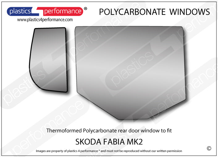 Vetri in Policarbonato per Skoda Fabia MK2 5J