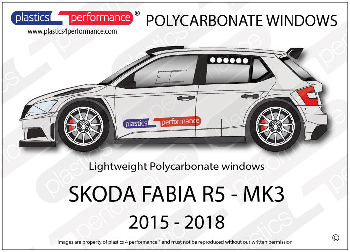 Vetri in Policarbonato per Skoda Fabia MK3 R5