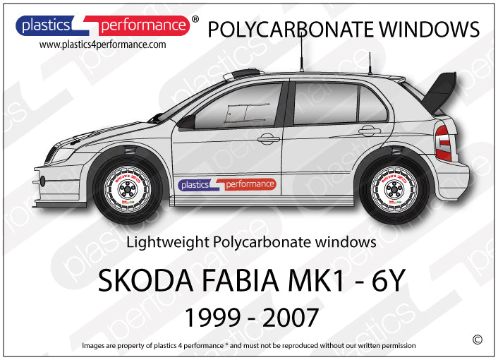 Carica immagine in Galleria Viewer, Vetri in Policarbonato per Skoda Fabia MK1 6Y
