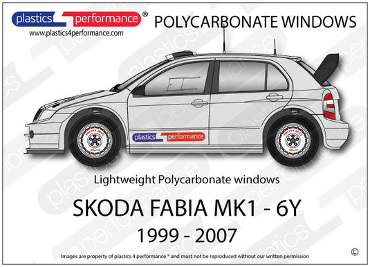 Vetri in Policarbonato per Skoda Fabia MK1 6Y