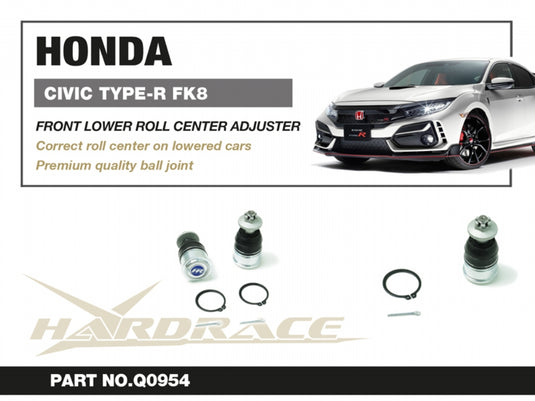 Snodi Sospensione Anteriori Hardrace con Correzione del Centro di Rollio per Honda Civic Type R FK8 (17-22) - foto 2