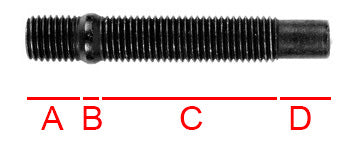 Prigioniero Competizione da Avvitare M12x1.5 (lungh. 82 mm)