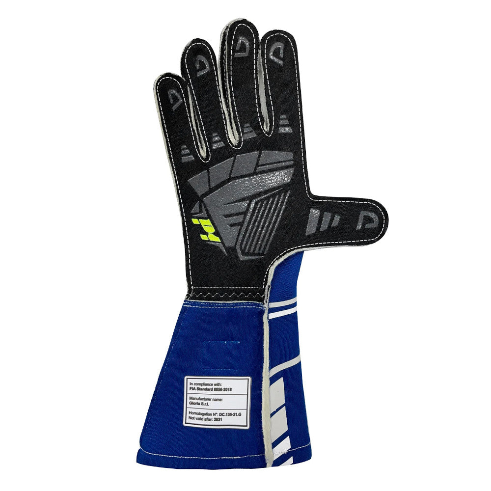 Guanti P1 Speed Blu Royal / Bianco (FIA 8856-2018)
