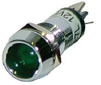 Spia Luminosa Metallico Incassabile Verde LED
