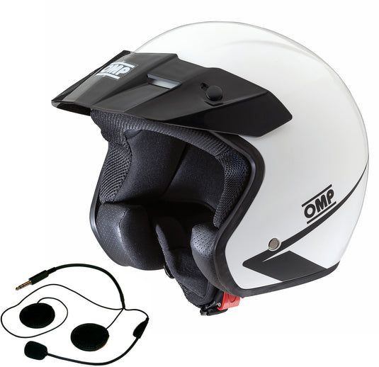 Casco OMP Star-J Interfono Bianco