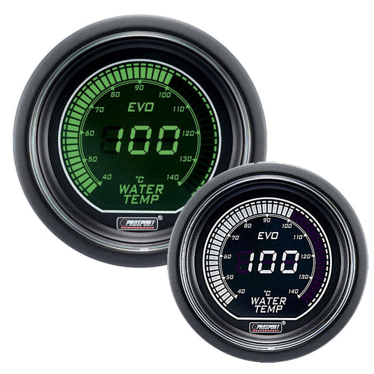 Strumento Digital Pro-Sport Temperatura Acqua 52mm140°C Verde/Bianco