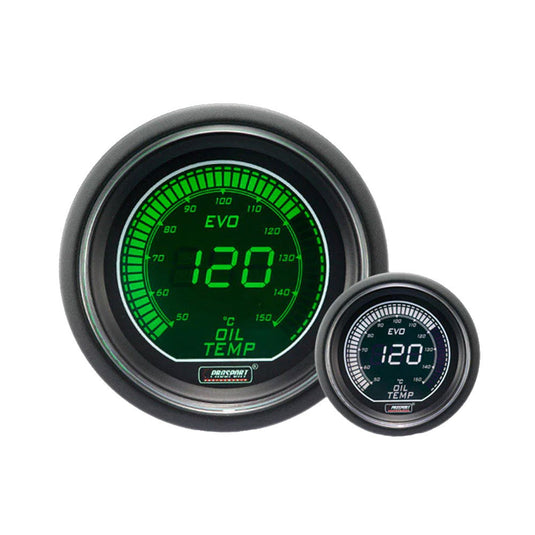 Strumento Digitale Pro-Sport temperatura olio 52mm150°C Verde/Bianco