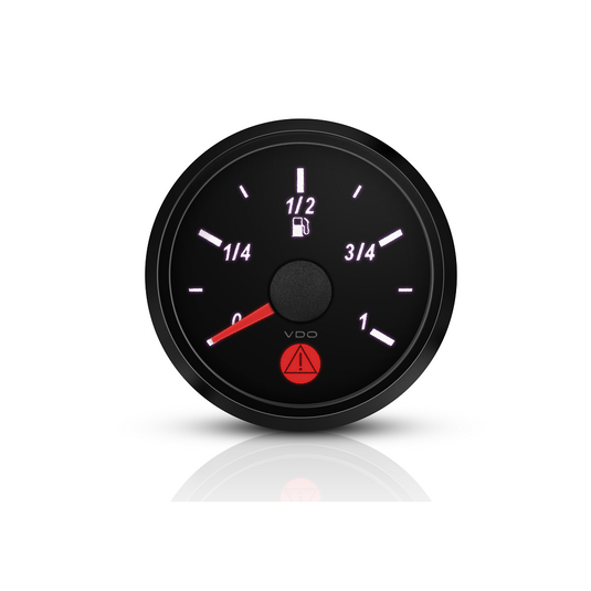 Strumento livello di benzina VDO SingleViu diametro 52mm fondo nero calibro tubolare