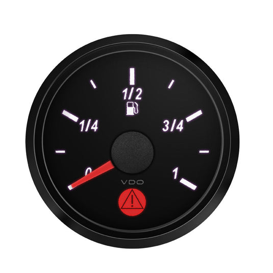 Manometro livello di benzina VDO SingleViu diametro 52mm fondo nero indicatore a leva