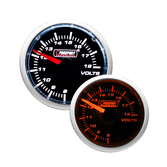 Strumento Prosport Voltmetro Diametro 52mm 8 a 18 Volts