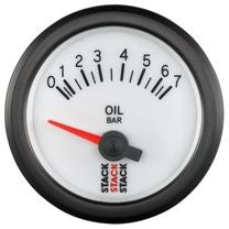 Strumento manometro Stack pressione olio 0-7 Bar Elettrico Bianco