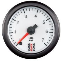 Strumento Stack pressione olio 0-7 Bar Pro Elettrico Bianco