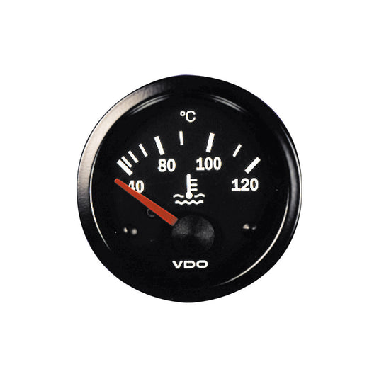 Strumento temperatura acqua 120° Fondo nero diametro 52 pinza