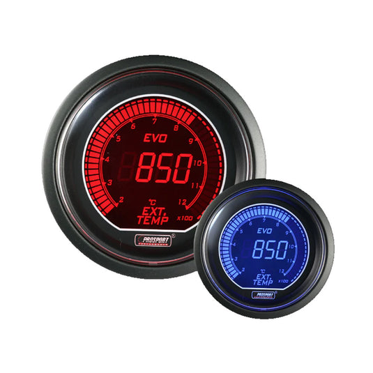Manometro Temperatura Scarico Prosport 52mm 200-1200°