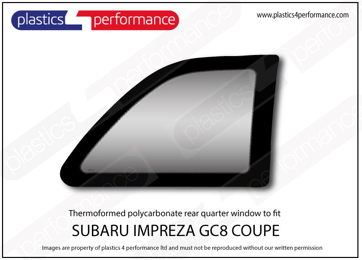 Vetri in Policarbonato per Subaru Impreza GC Coupé