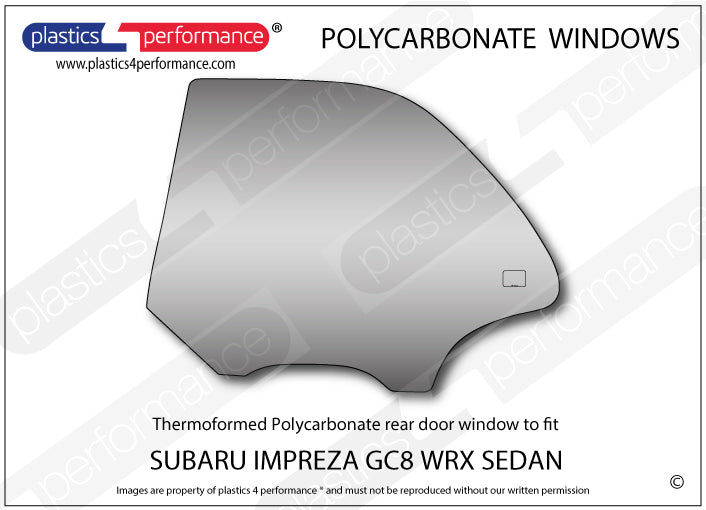 Vetri in Policarbonato per Subaru Impreza GC GT Turbo / WRX Berlina