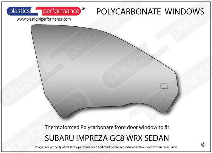 Carica immagine in Galleria Viewer, Vetri in Policarbonato per Subaru Impreza GC GT Turbo / WRX Berlina

