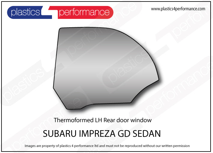 Carica immagine in Galleria Viewer, Vetri in Policarbonato per Subaru Impreza GD Berlina
