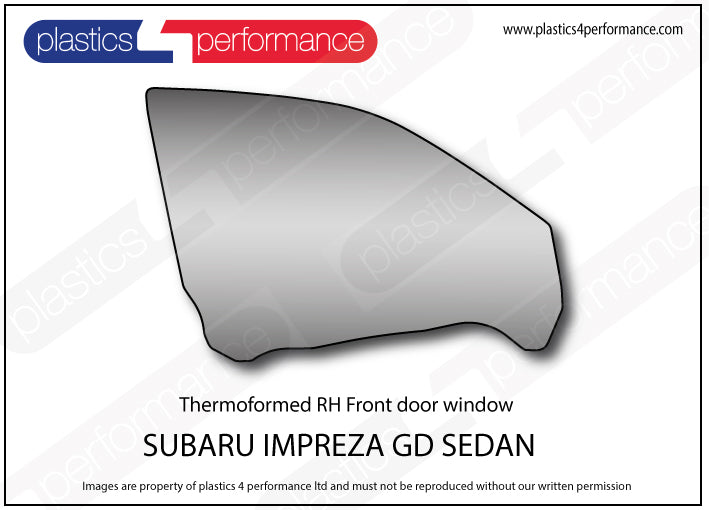 Carica immagine in Galleria Viewer, Vetri in Policarbonato per Subaru Impreza GD Berlina
