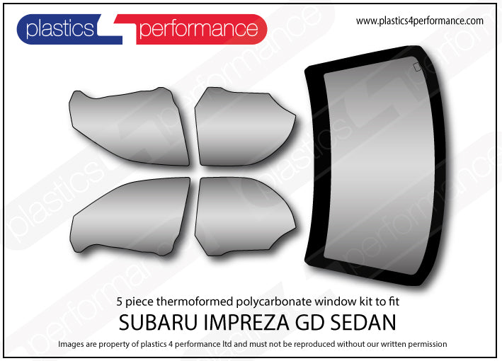Vetri in Policarbonato per Subaru Impreza GD Berlina