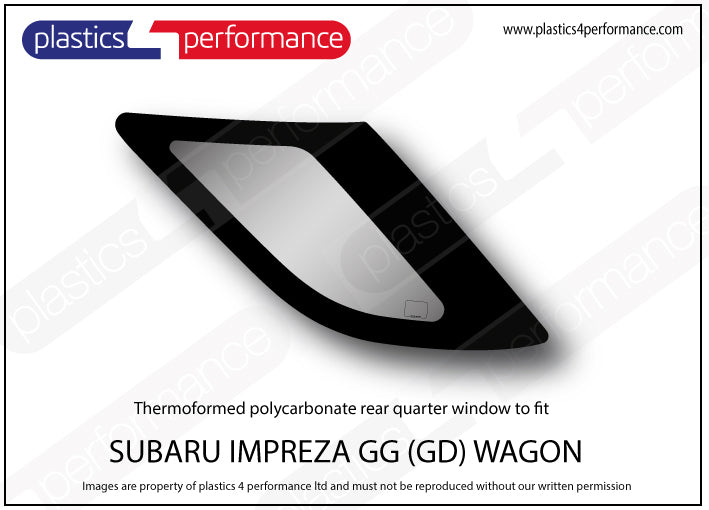 Vetri in Policarbonato per Subaru Impreza GG Station Wagon