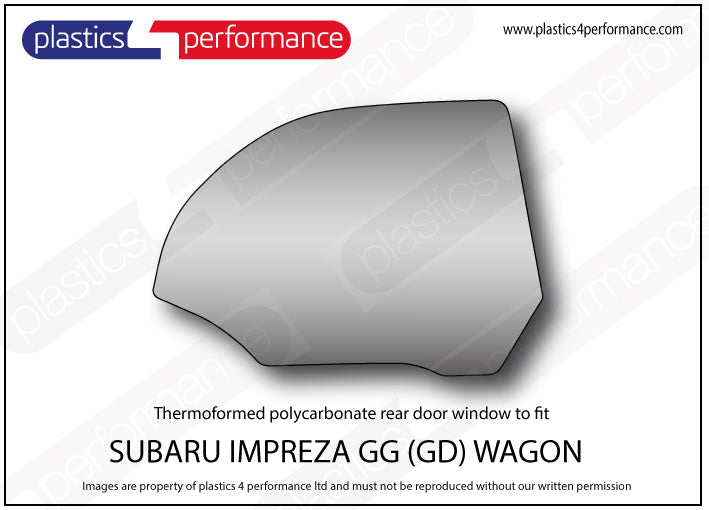 Vetri in Policarbonato per Subaru Impreza GG Station Wagon