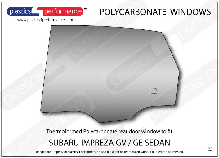 Carica immagine in Galleria Viewer, Vetri in Policarbonato per Subaru Impreza GV / GE Berlina
