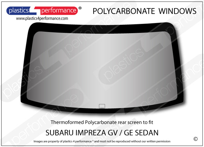 Carica immagine in Galleria Viewer, Vetri in Policarbonato per Subaru Impreza GV / GE Berlina
