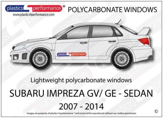 Vetri in Policarbonato per Subaru Impreza GV / GE Berlina