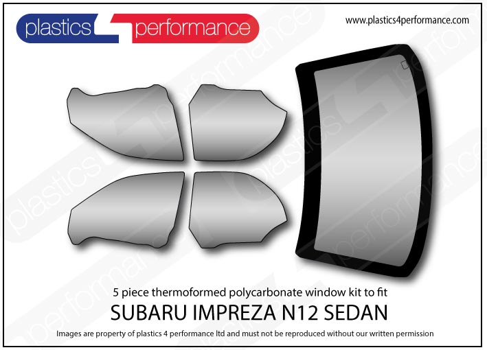 Carica immagine in Galleria Viewer, Vetri in Policarbonato per Subaru Impreza N12 Berlina
