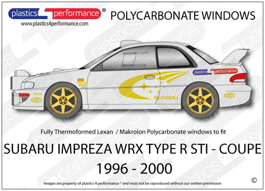 Vetri in Policarbonato per Subaru Impreza WRX Type R STI Coupé