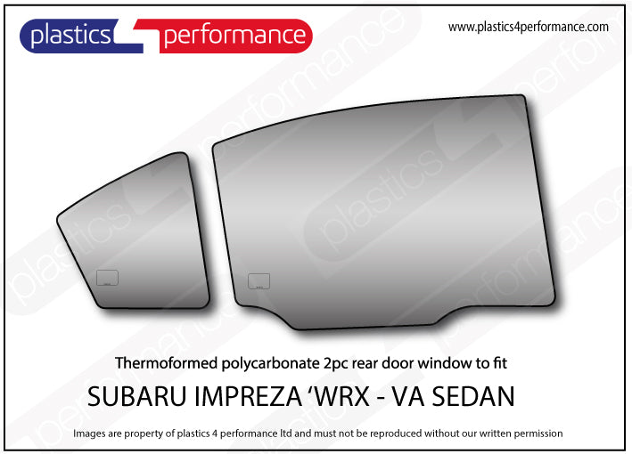 Carica immagine in Galleria Viewer, Vetri in Policarbonato per Subaru Impreza WRX VA Berlina
