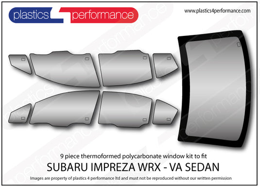 Vetri in Policarbonato per Subaru Impreza WRX VA Berlina