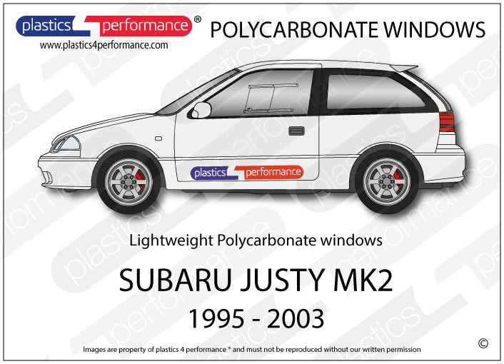 Vetri in Policarbonato per Subaru Justy MK2