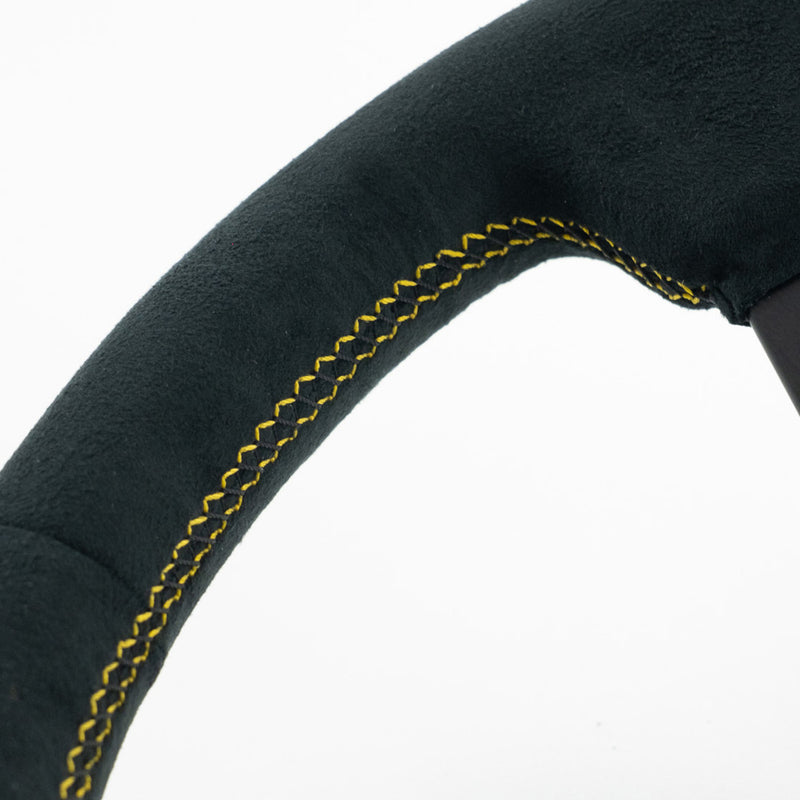 Carica immagine in Galleria Viewer, Volante GReddy "Standard Type" a Calice (47 mm), Scamosciato Nero, Razze Nere - 340 mm
