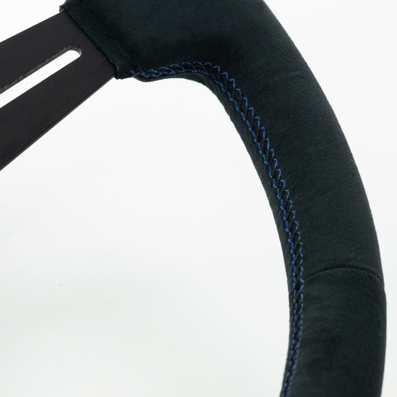 Carica immagine in Galleria Viewer, Volante GReddy "Standard Type" a Calice (47 mm), Scamosciato Nero, Razze Nere - 340 mm
