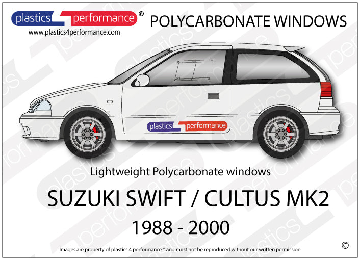 Carica immagine in Galleria Viewer, Vetri in Policarbonato per Suzuki Swift / Cultus MK2 SF
