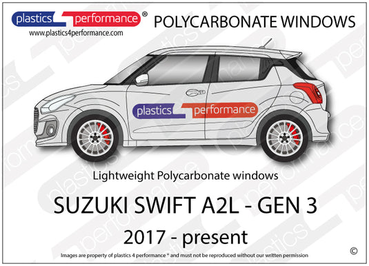 Vetri in Policarbonato per Suzuki Swift MK3 A2L
